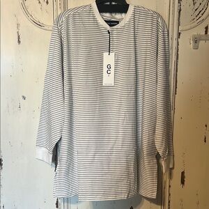 GC White Long Sleeve Henley